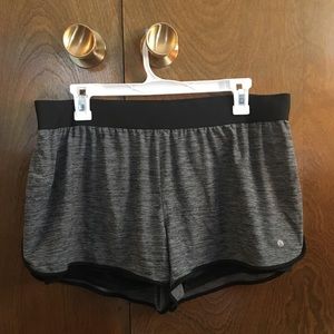 Black and gray work out shorts - size L